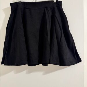 Black Flared Skater Skirt